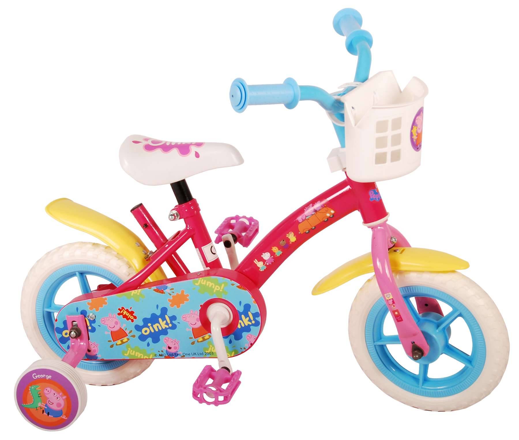 Nickelodeon Peppa Pig Childrens Bike - Mädchen - 10 Zoll - Pink/Blau - Trapper