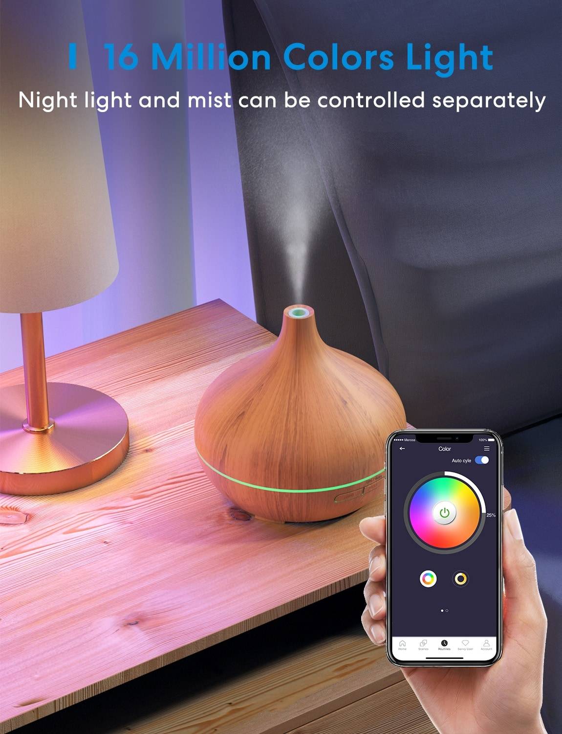 Smart Wi-Fi Ätherisches Öl Diffusor Meross MOD150HK(EU) (HomeKit)