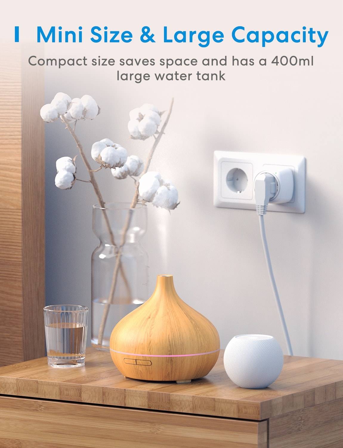 Smart Wi-Fi Ätherisches Öl Diffusor Meross MOD150HK(EU) (HomeKit)