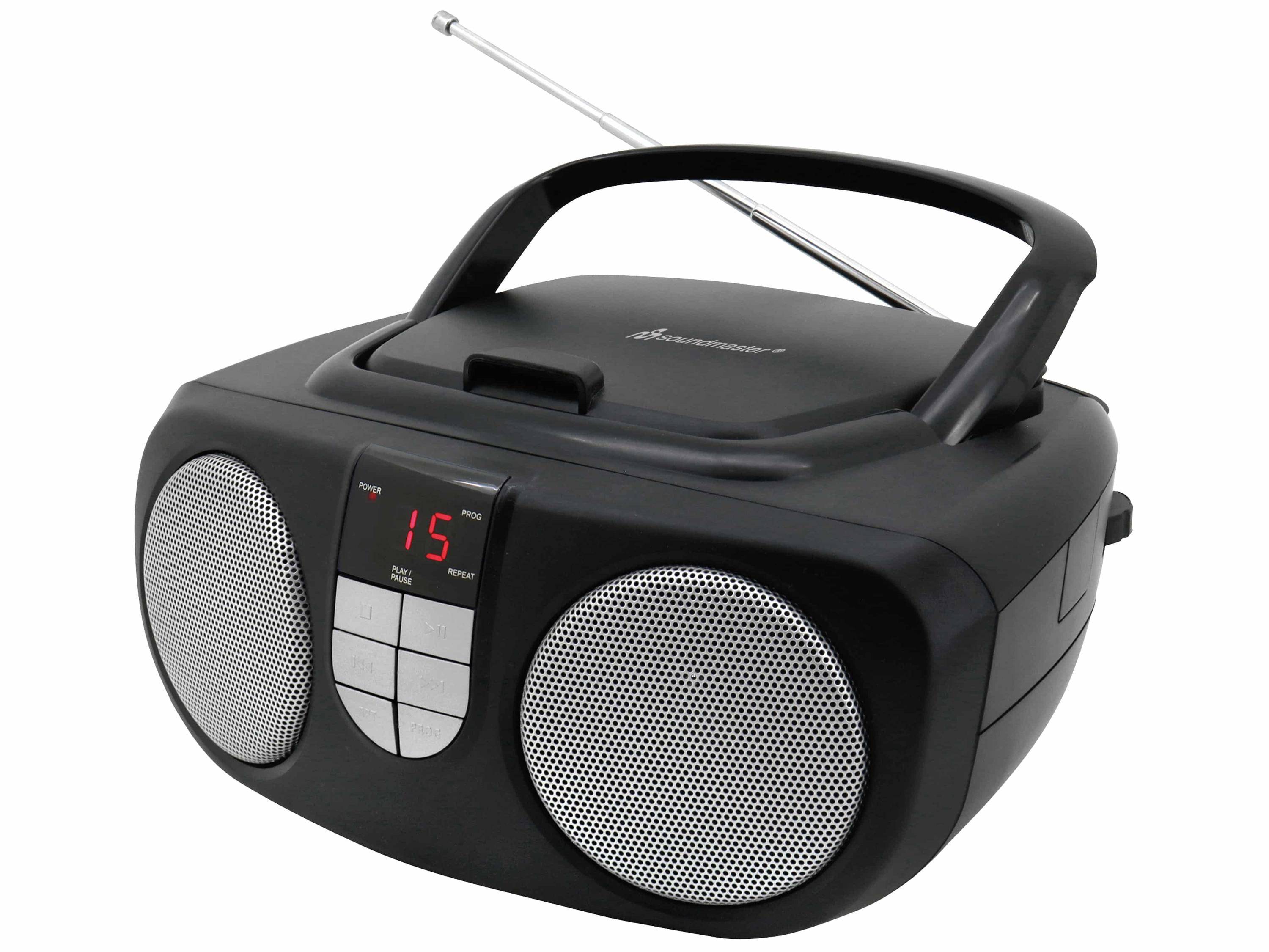 Soundmaster SCD1400SW - 240 g - Schwarz - Tragbarer CD-Player