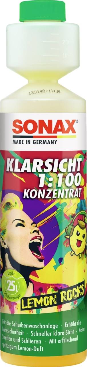 SONAX Klarsicht Konzentrat, 1:100, Lemon Rocks, 250 ml