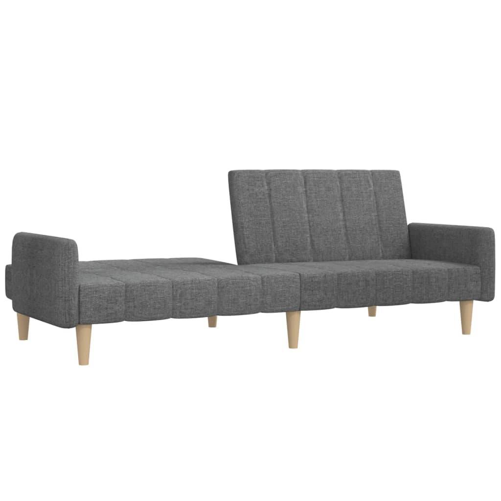 vidaXL Schlafsofa 2-Sitzer Hellgrau Stoff