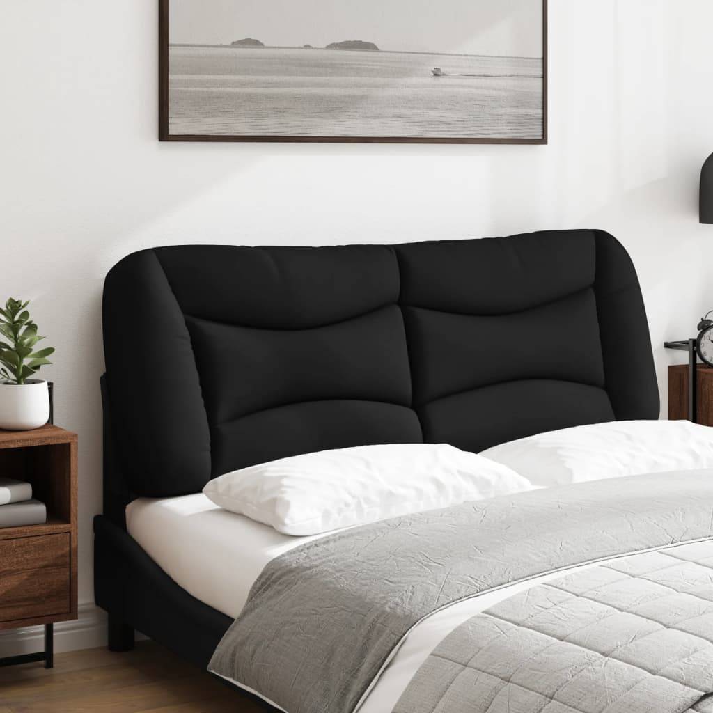 vidaXL Kopfteil-Kissen Schwarz 140 cm Stoff