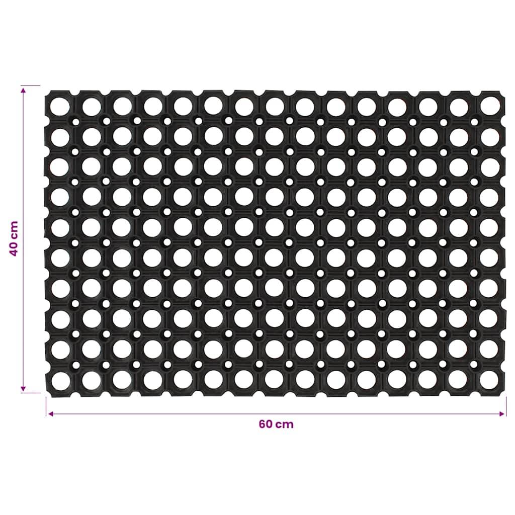vidaXL Fußmatte Rechteckig 40x60 cm Gummi