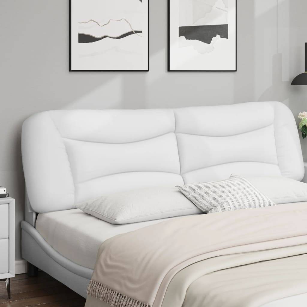 vidaXL Kopfteil-Kissen Weiß 180 cm Kunstleder