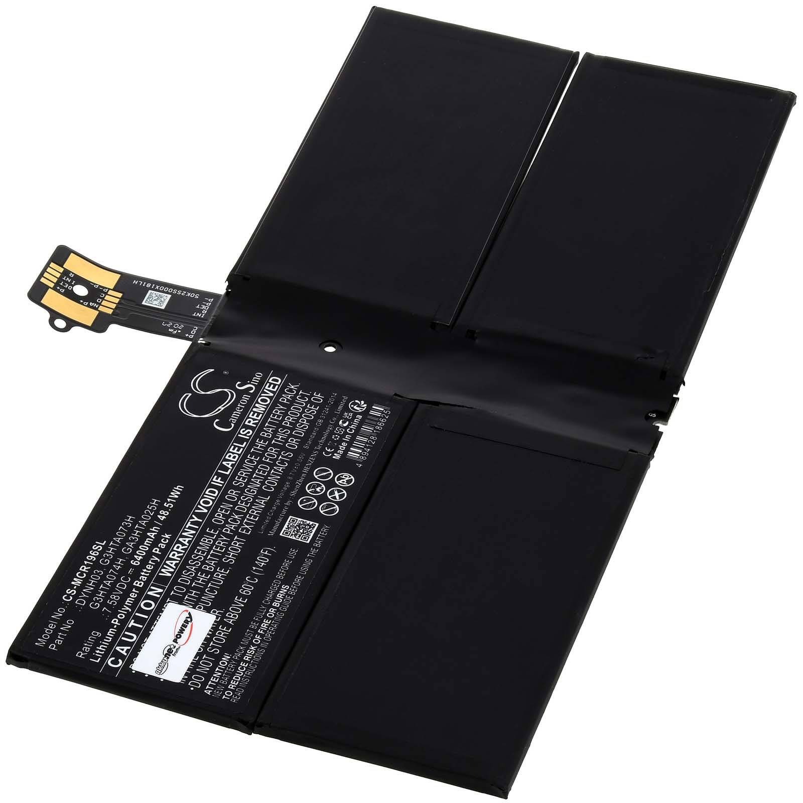 Akku für Tablet Microsoft Surface Pro 7 Plus, 7,58V, Li-Polymer