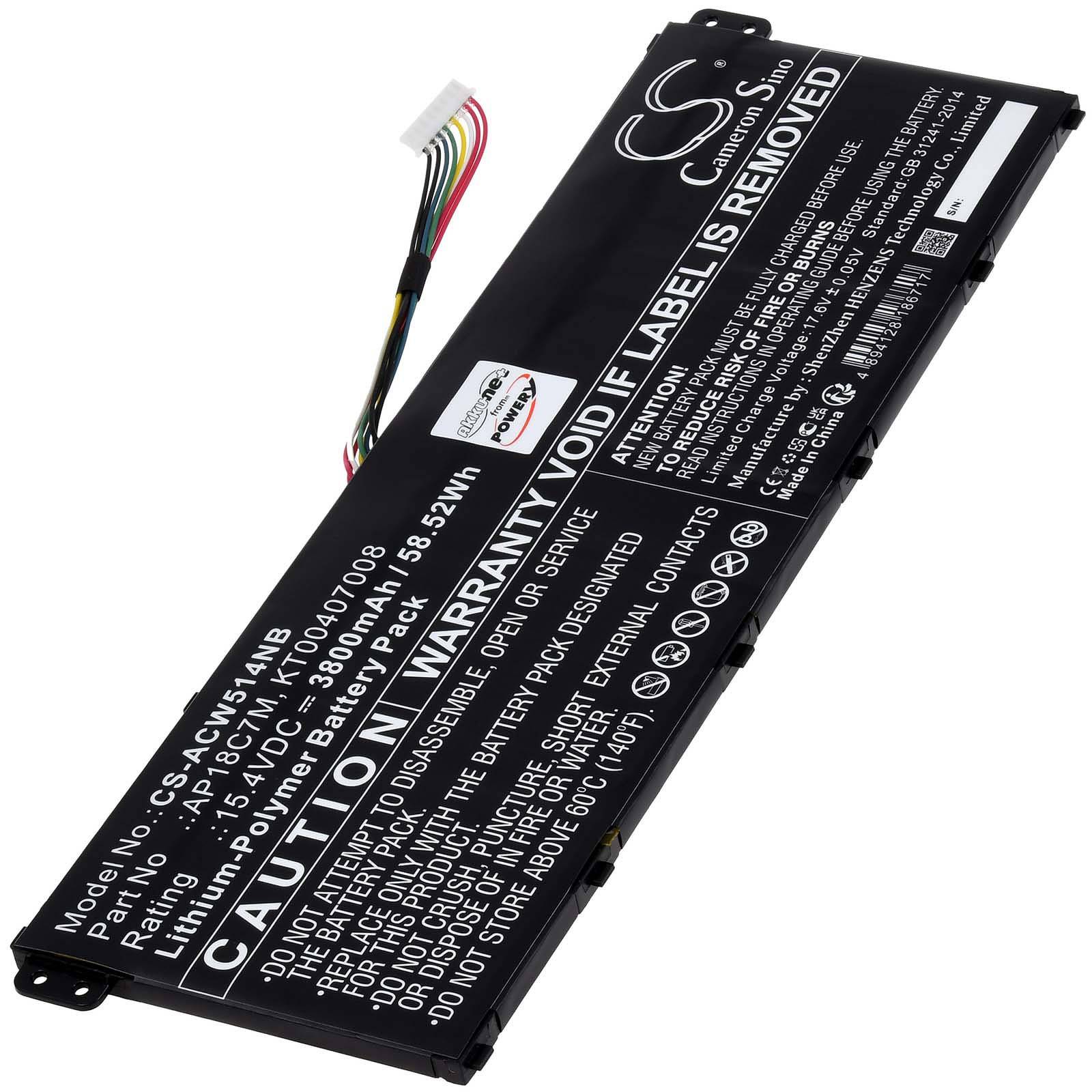Akku für Laptop Acer Swift 3 SF316-51-55EN, 15,4V, Li-Polymer