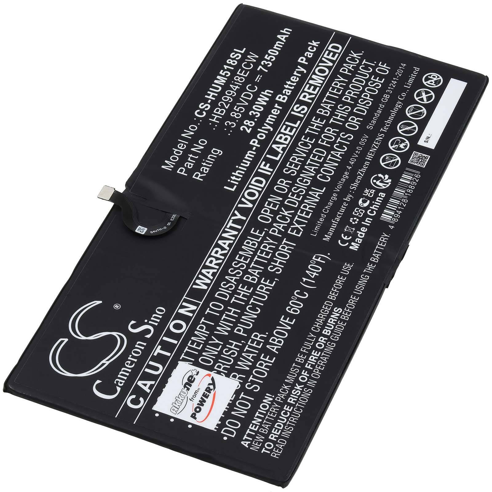 Akku kompatibel mit Huawei Typ HB2994i8ECW, 3,85V, Li-Polymer