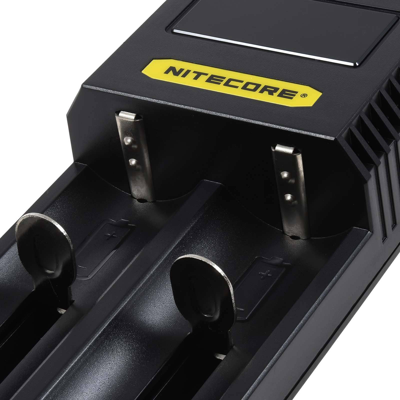 Nitecore USB-C CI2 Ladegerät mit 2 Ladeschächten für Li-Ion-, NiMH- und NiCd Akkus, 5V
