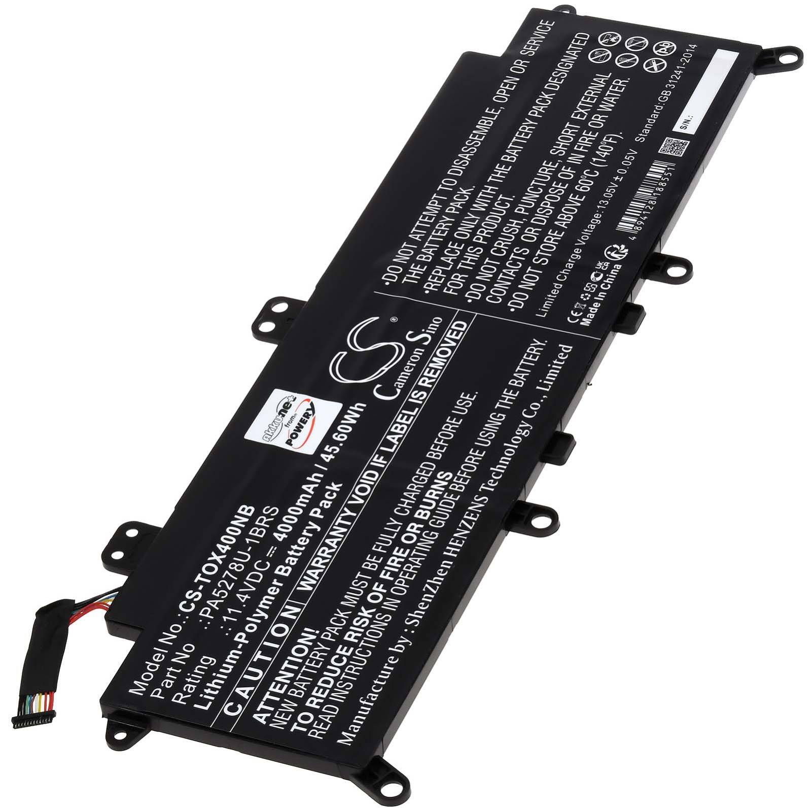 Akku für Laptop Toshiba Tecra X40-D-179, 11,4V, Li-Polymer