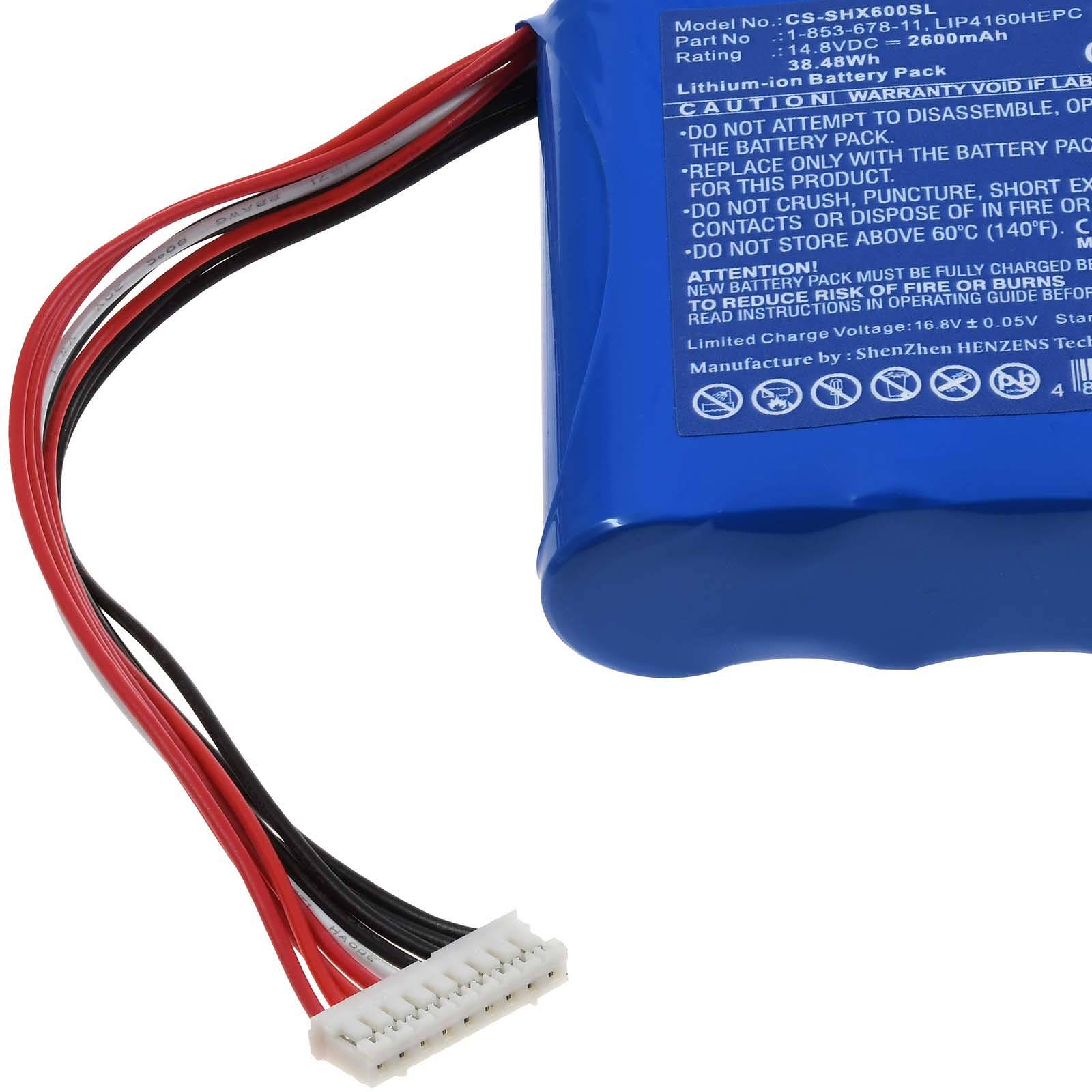 Akku für Lautsprecher Sony GTK-XB60, 14,8V, Li-Polymer