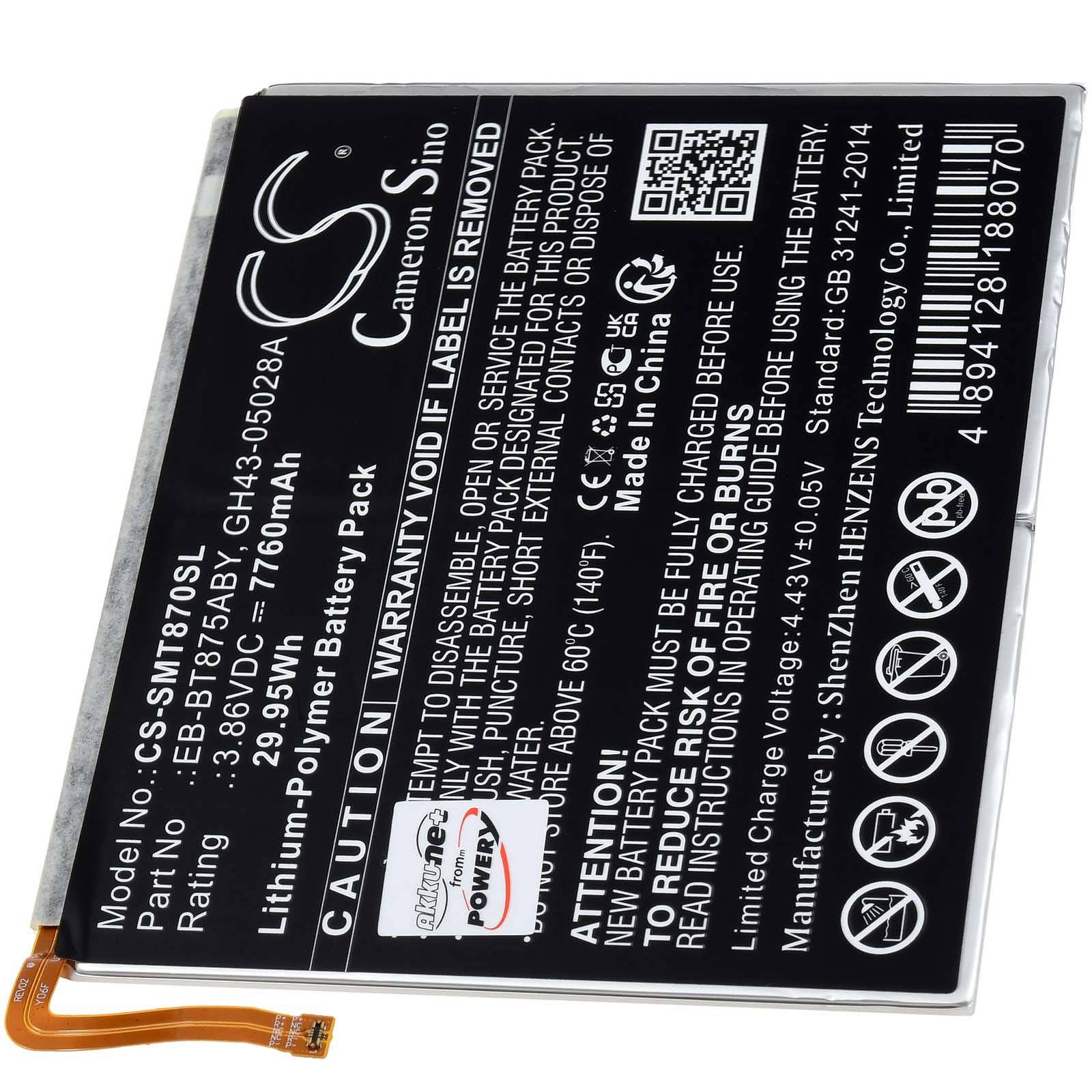 Akku kompatibel mit Samsung Typ GH43-05028A, 3,86V, Li-Polymer
