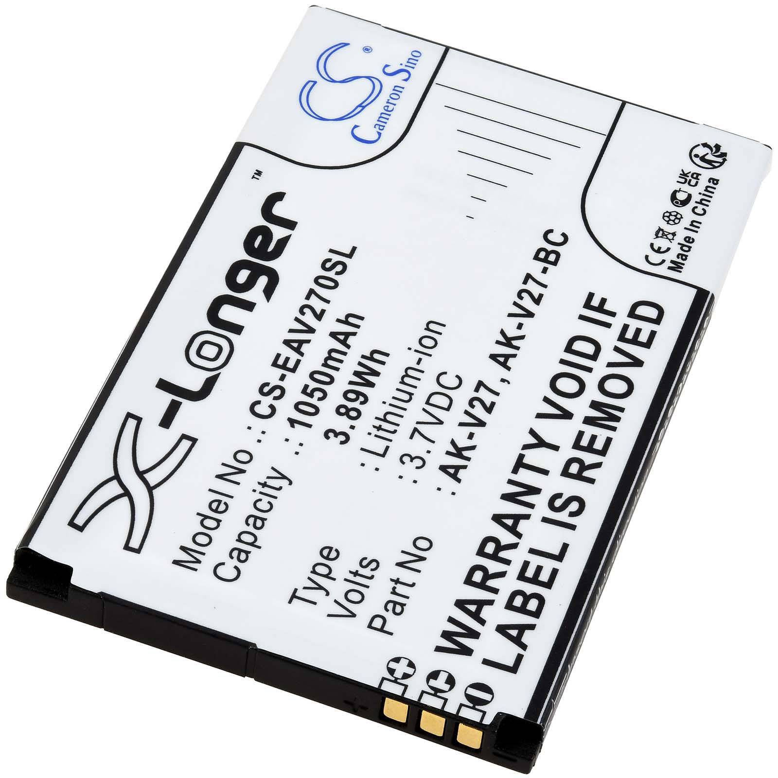 Powery Akku passend für Seniorenhandy Emporia Simplicity, V27, Typ AK-V27, 3,7V, Li-Ion