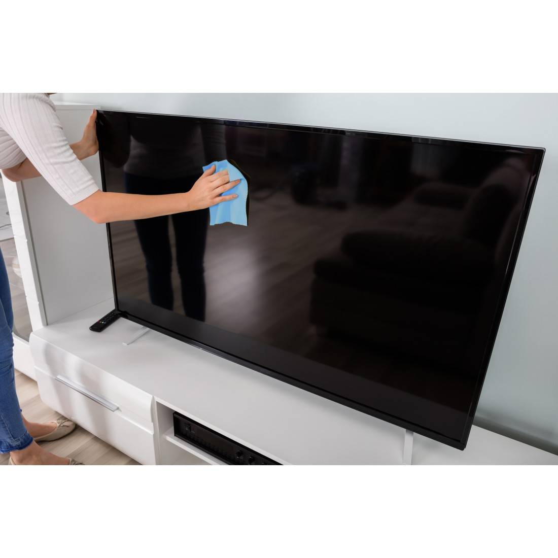 hama 00221096 Bildschirmreiniger, Schaum + Reinigungstuch, 200 ml, TV, Büro + Küche