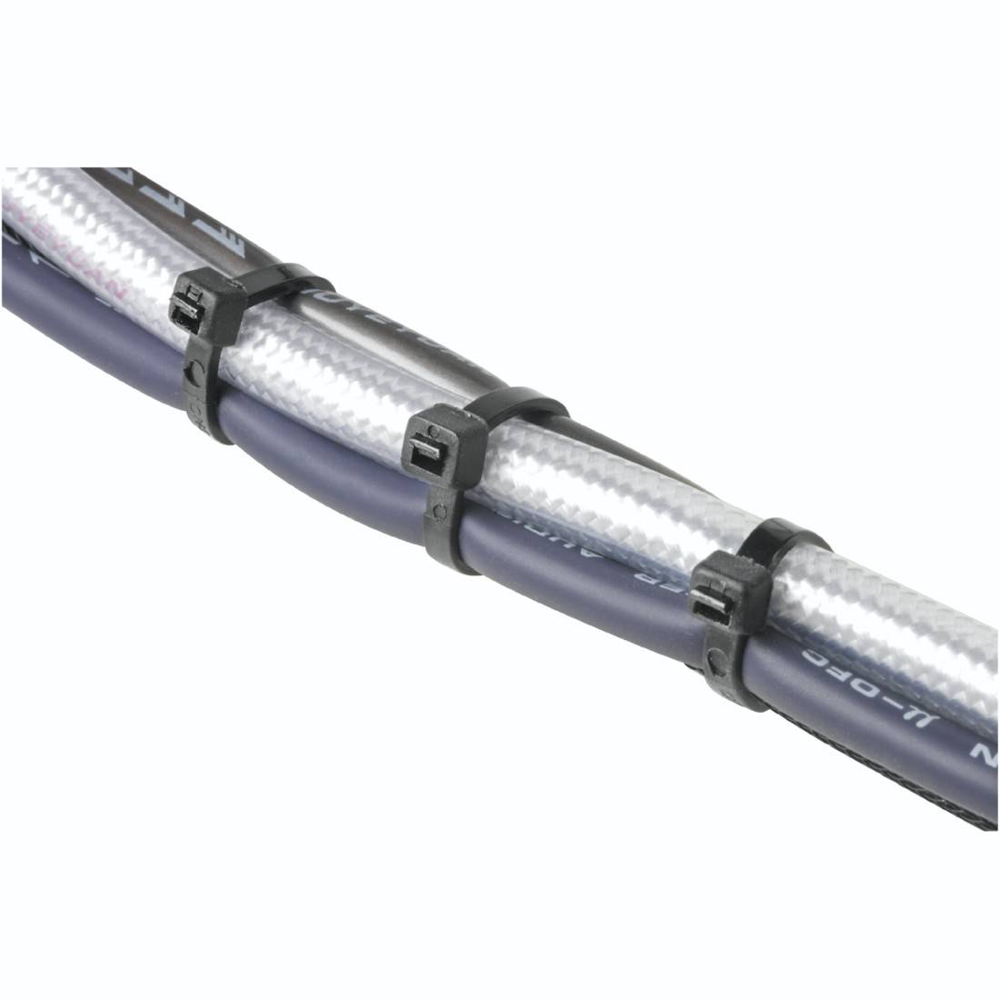 hama 00221002 Kabelbinder-Set, 2,5 x 100/150/200 mm, Schwarz, 150 Stück