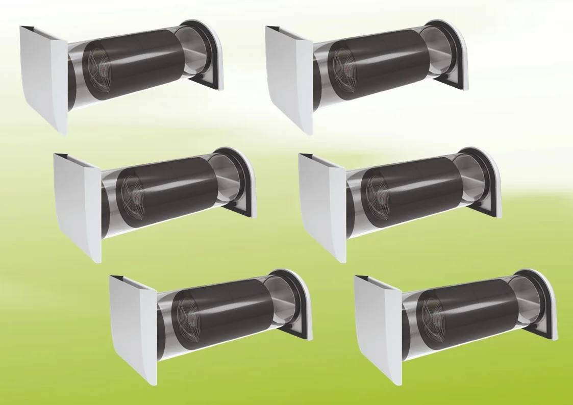 6x Viessmann Vitovent 050-D Typ H20E A43 ohne Bedienteil - Edelstahl - Z025294