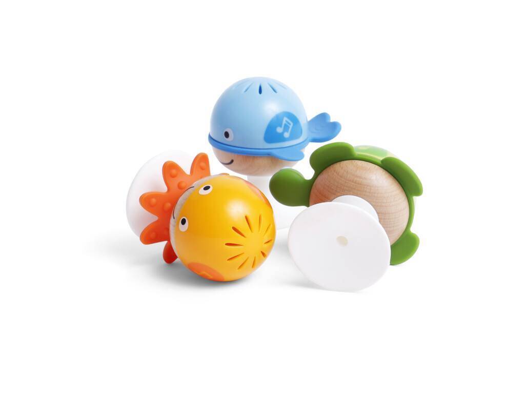 Hape Rasseltiere mit Saugnapfbecher, 3..