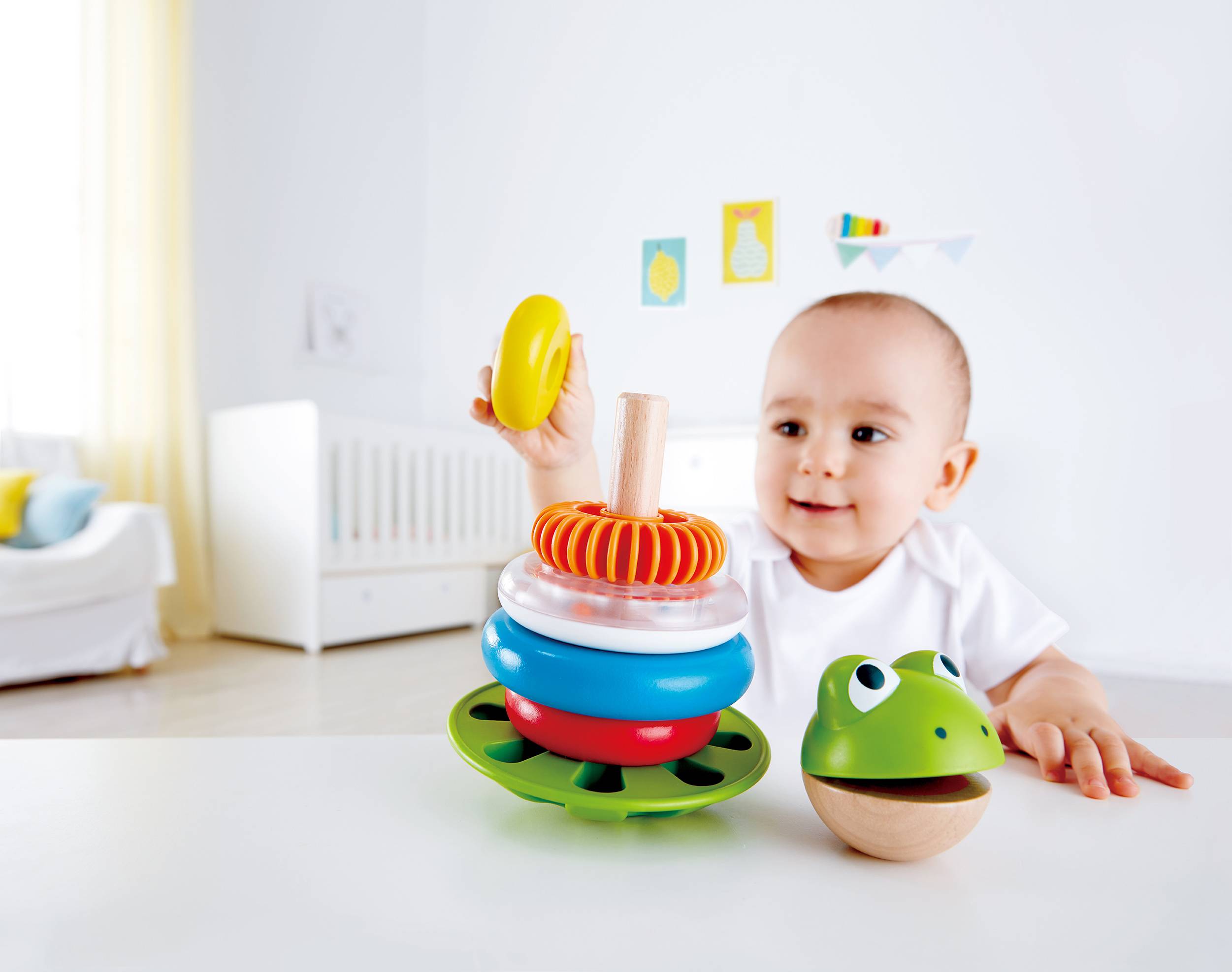 Hape Stapel Frosch Spielzeug