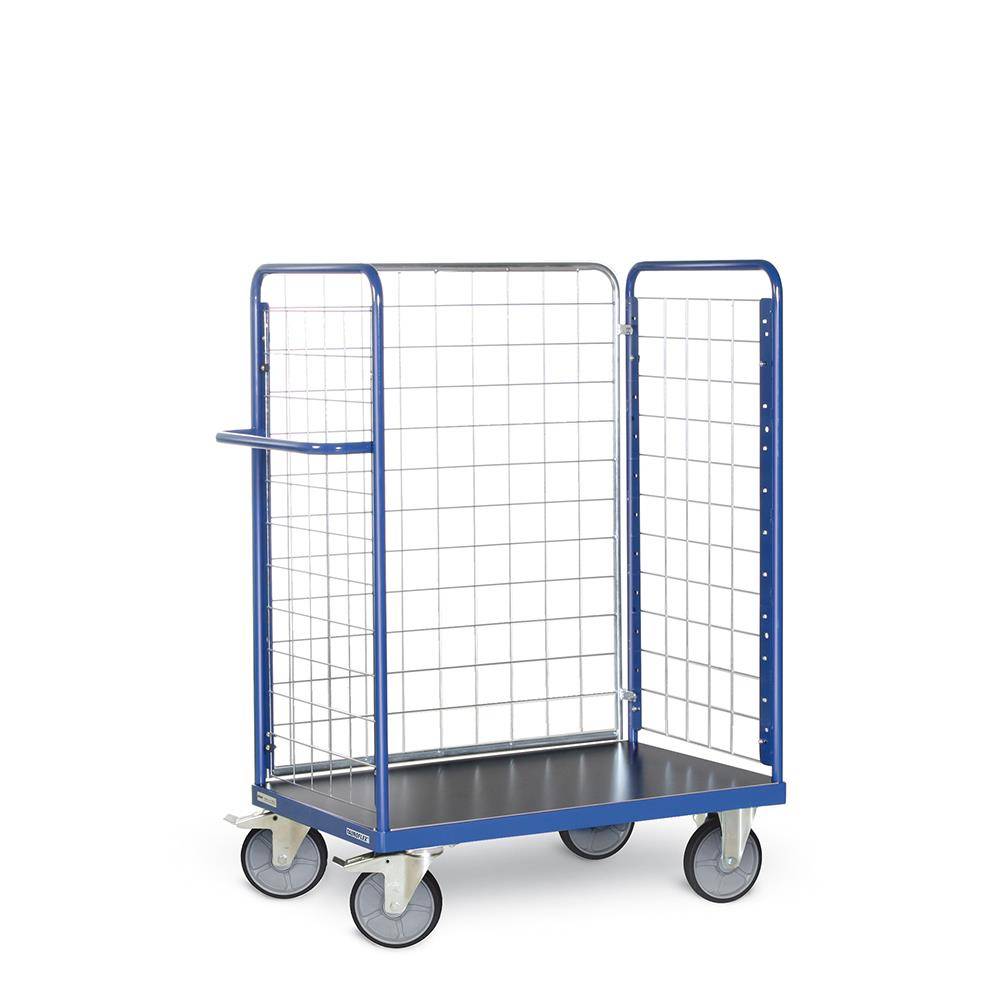 Paketwagen TAUROFLEX 400 kg 850 x 500 mit 3 Gitterwänden