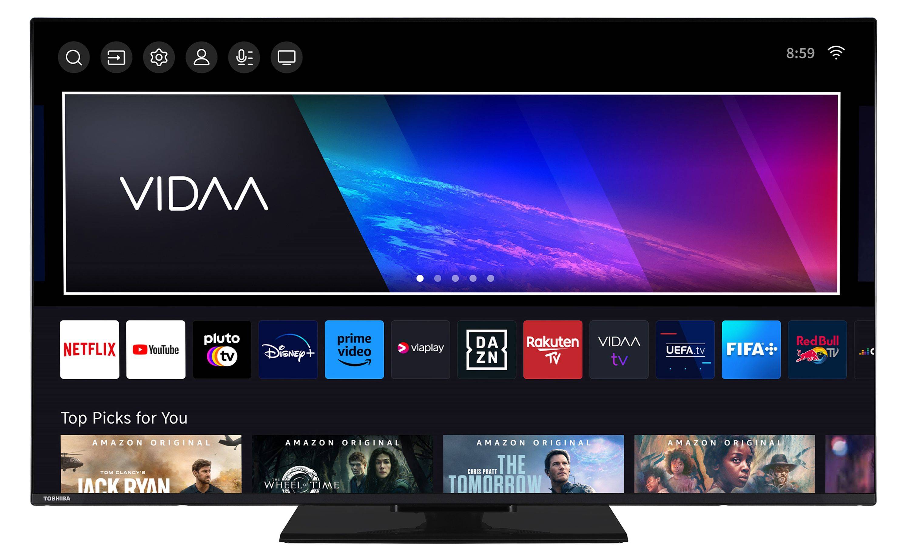Toshiba 50UV3463DAW Fernseher 50 Zoll Smart TV VIDAA 4K UHD, Dolby Vision HDR, Triple-Tuner (2026)