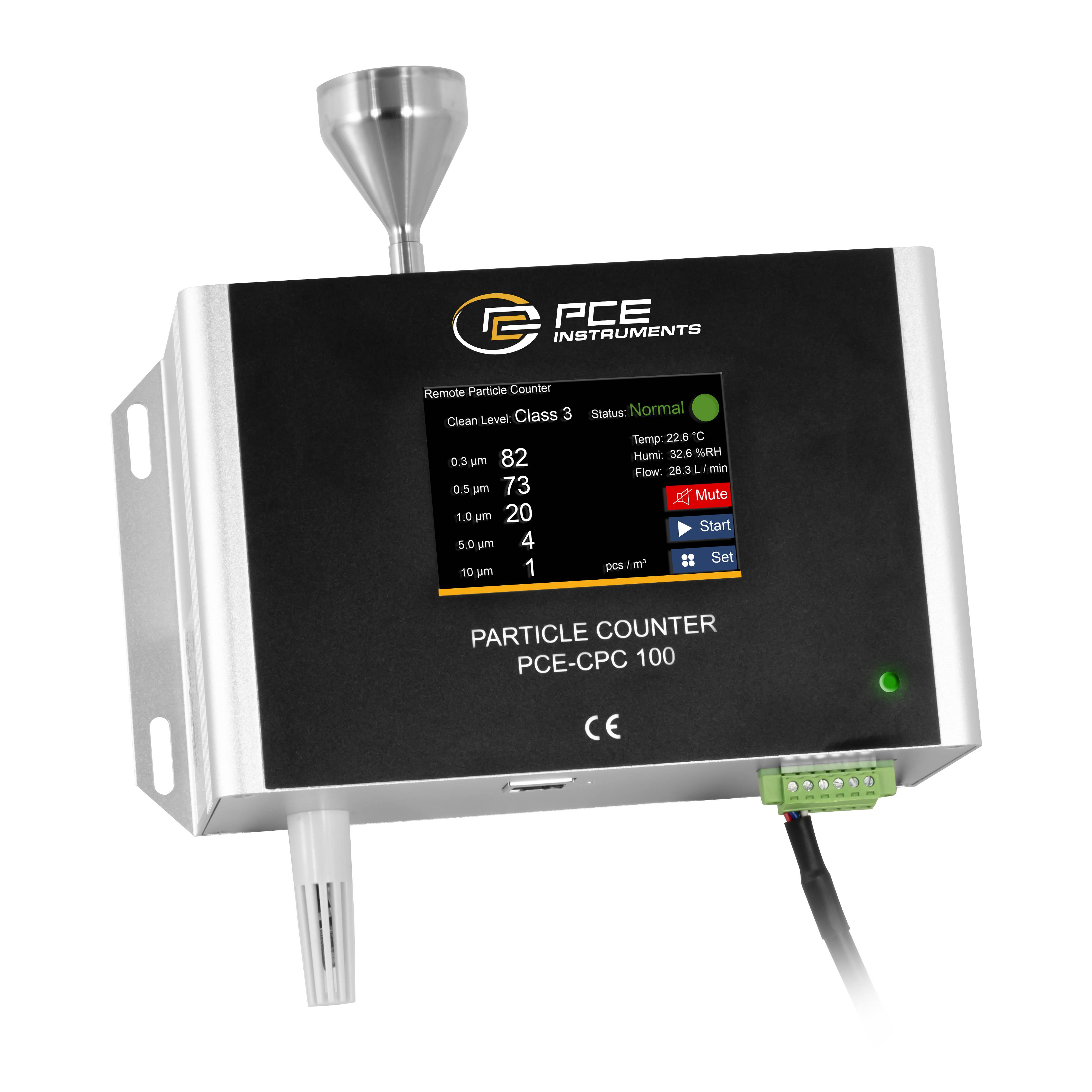 PCE Instruments Partikelzähler PCE-CPC 100 Luftpartikel Wandmontage, mit Temperaturmessfunktion