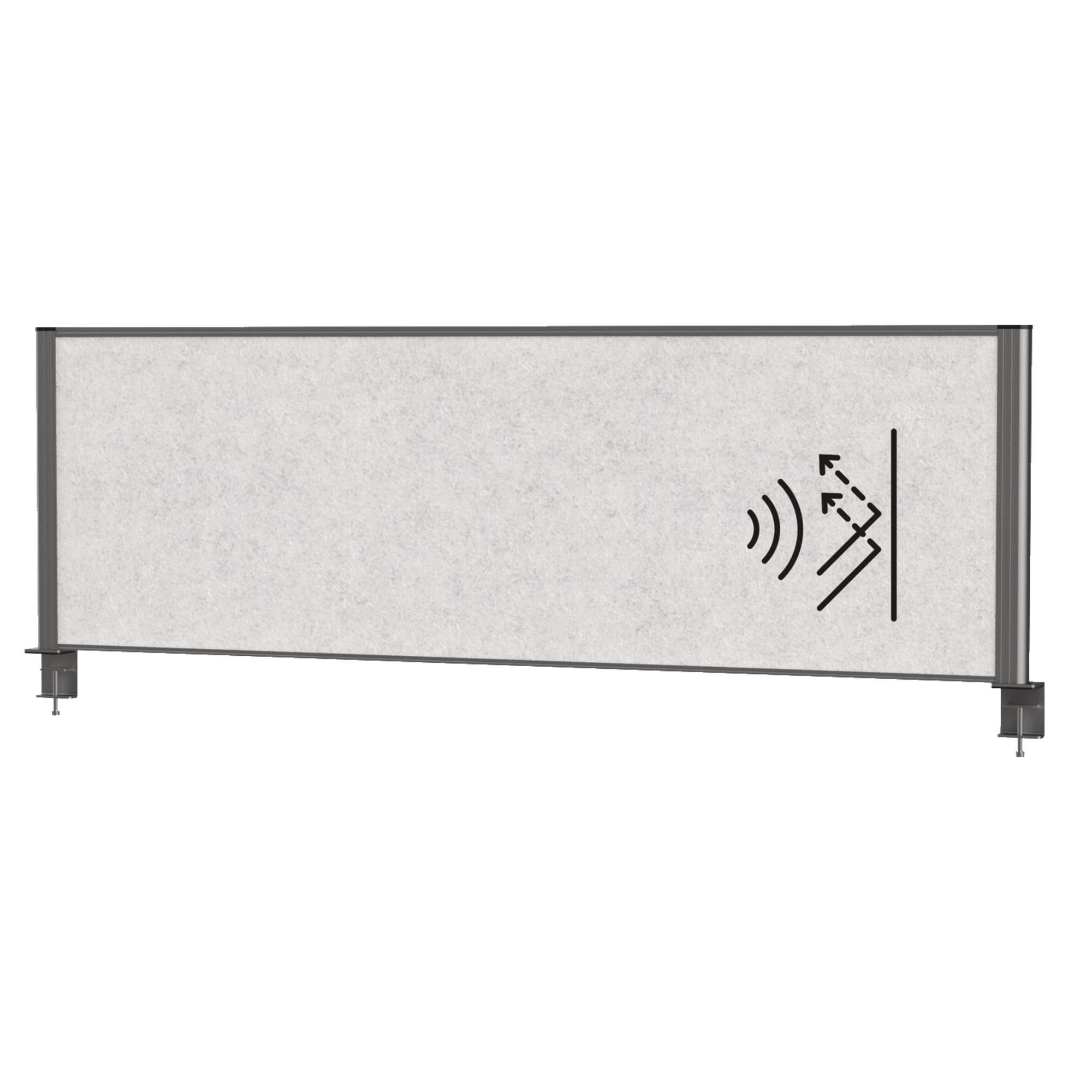 Tisch-Trennwand MAULconnecto 160x50cm Akustik h.gr/an