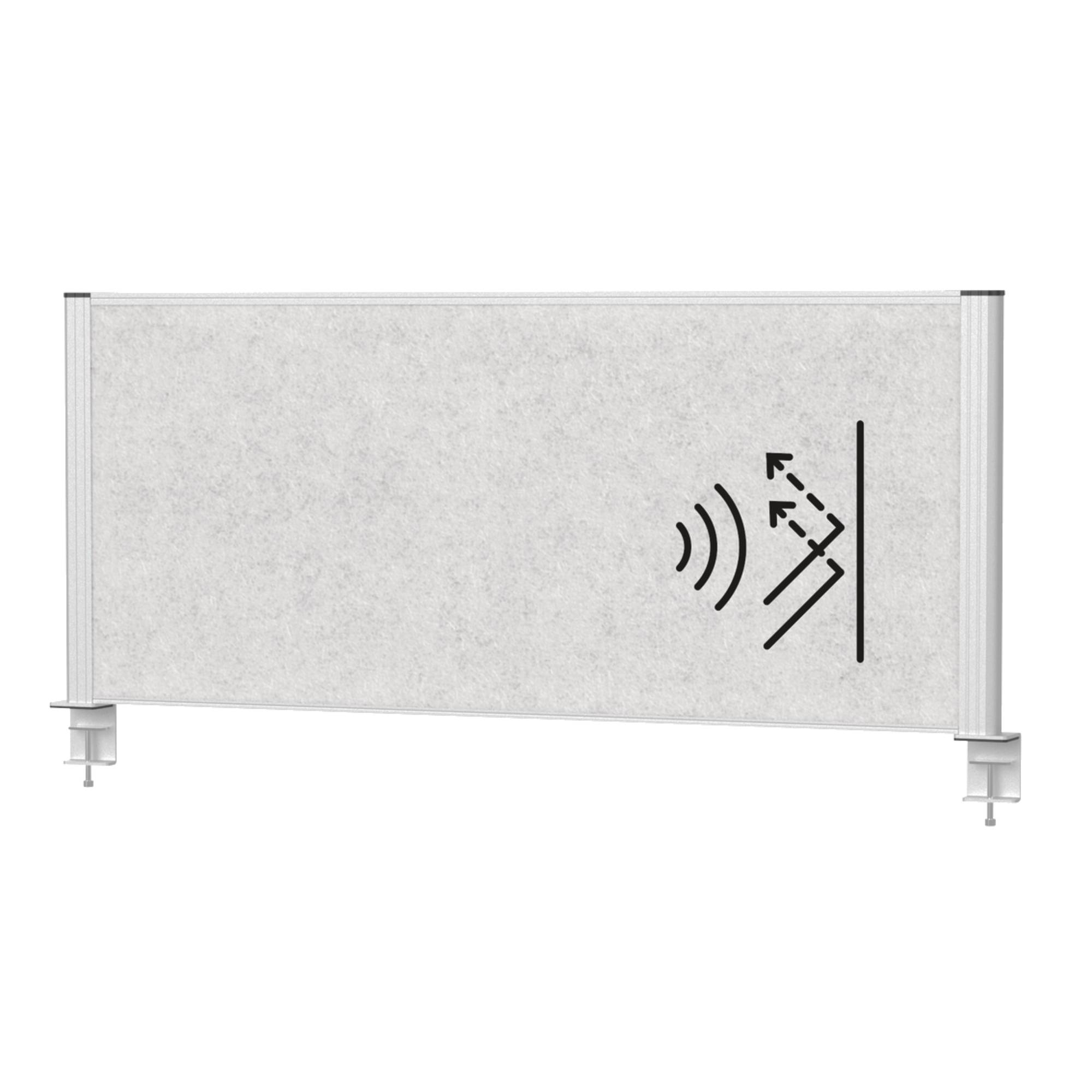 Tisch-Trennwand MAULconnecto 120x50cm Akustik h.gr/si