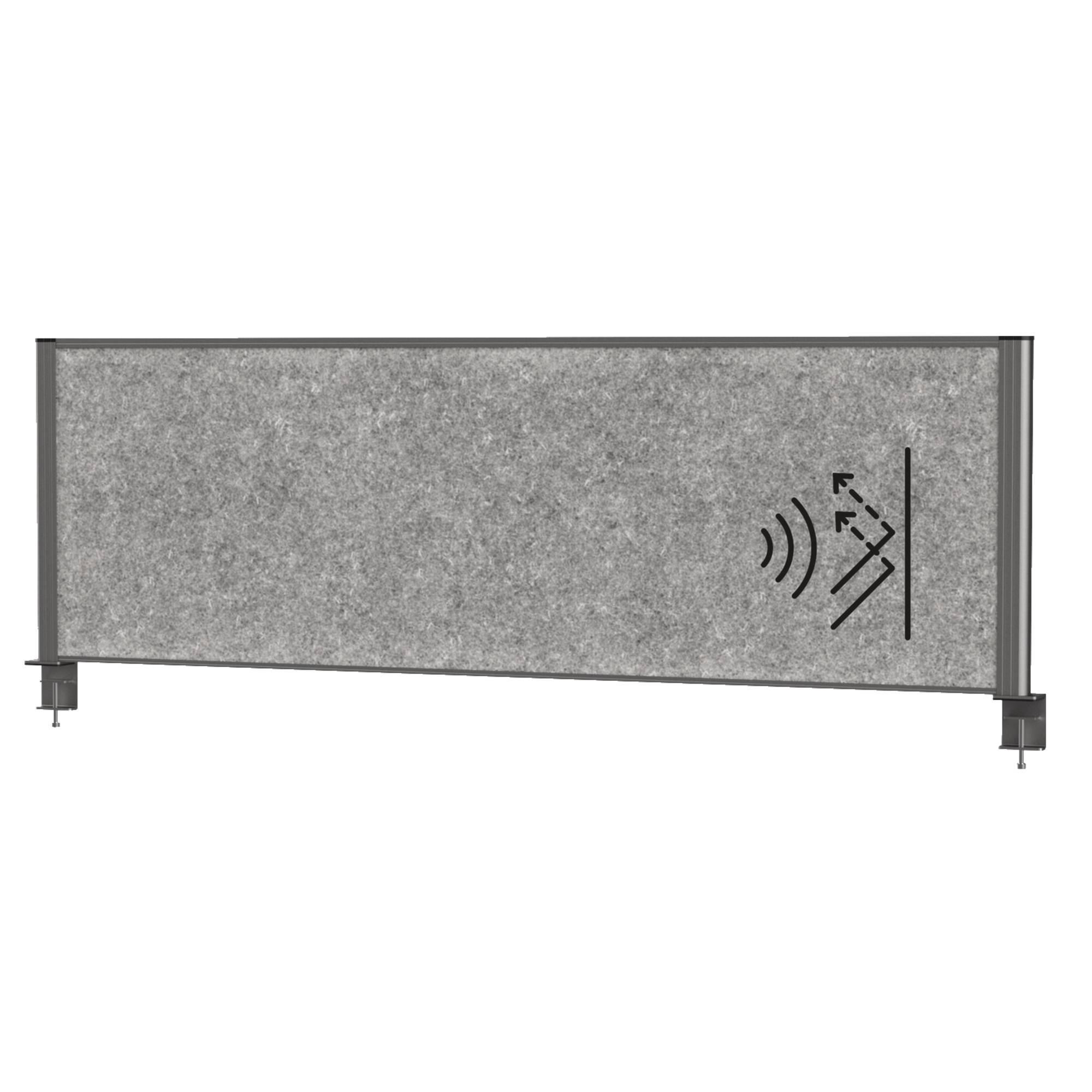 Tisch-Trennwand MAULconnecto 160x50cm Akustik d.gr/an