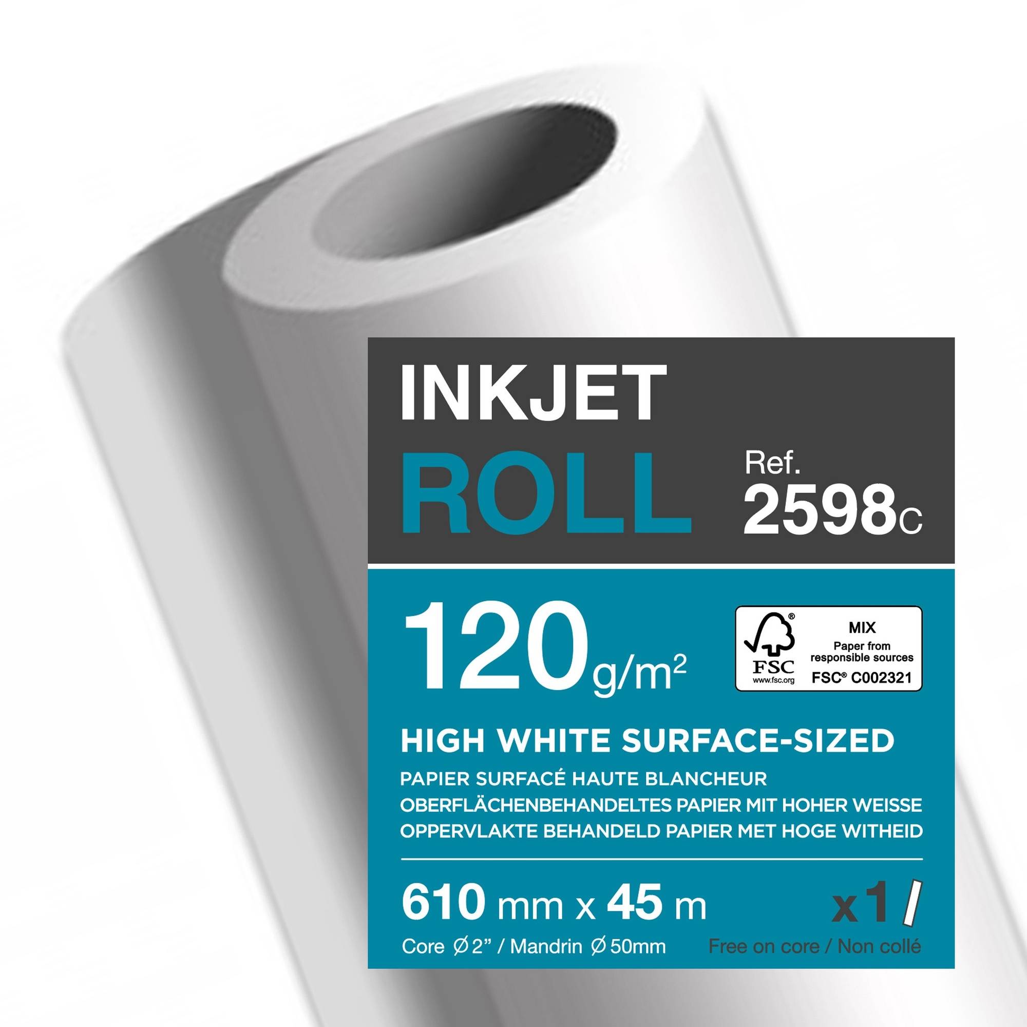 Plotterrolle 2598C 120g 610mmx45m