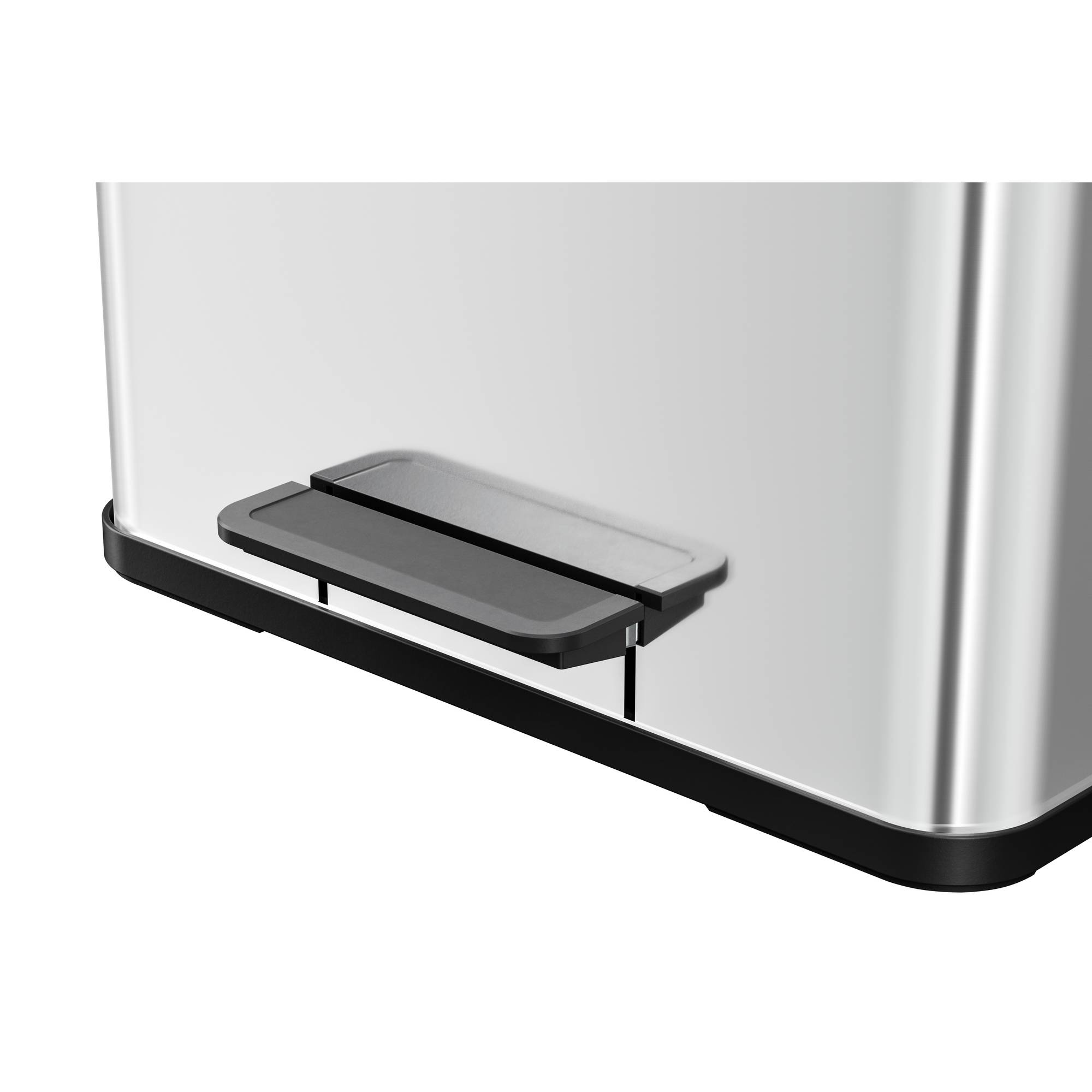 Hailo öko trio plus L 0633-200 Mülleimer 27 l Edelstahl (L x B x H) 34 cm x 470 mm x 430 mm Edelstahl Fuß-Tretmechanik 1 St.