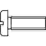 TOOLCRAFT 888012 Zylinderschrauben M1 10mm Schlitz DIN 84 ISO 1207 Stahl verzinkt 20St.