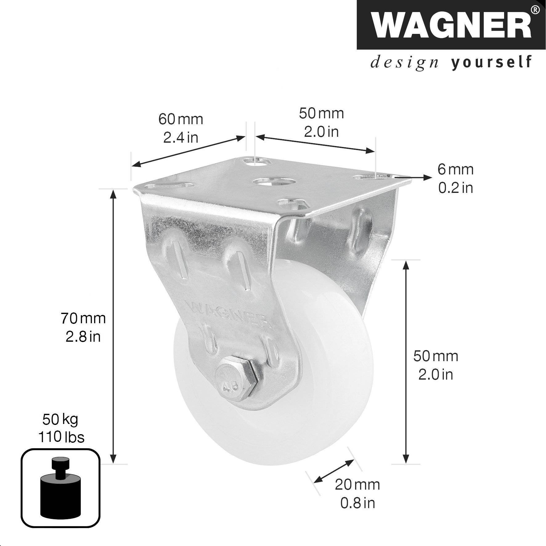 Wagner design yourself Apparate-Bockrolle ECO RO 7250 weiß (23725001)