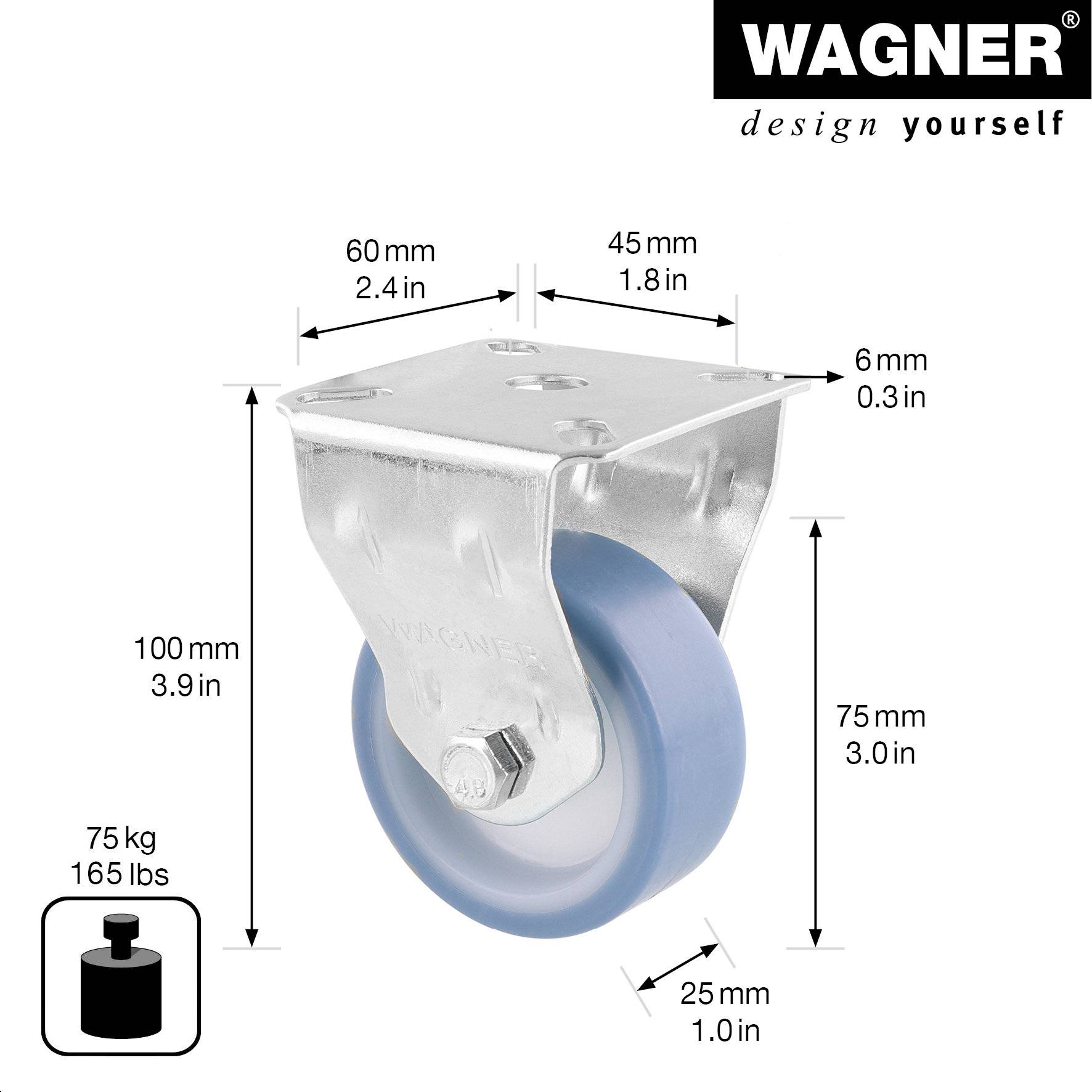 Wagner design yourself Apparate-Bockrolle DELUXE RO 7776 grau (23777601)