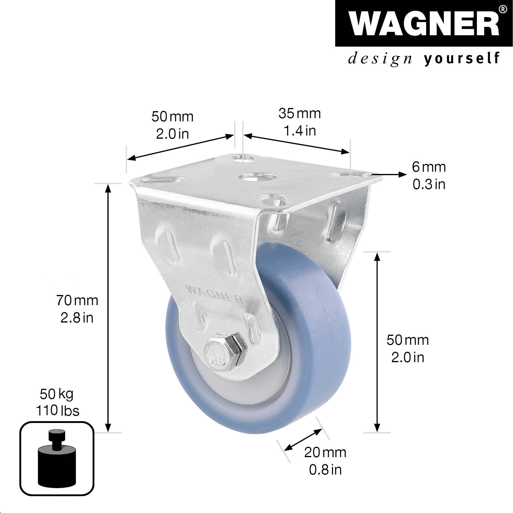 Wagner design yourself Apparate-Bockrolle RO 7751 grau (23775101)
