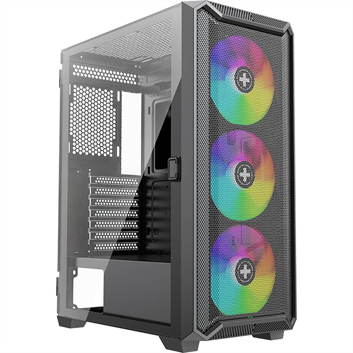 Xilence Xilent Blade II X613 RGB Gaming PC Gehäuse, RGB ATX Midi Tower
