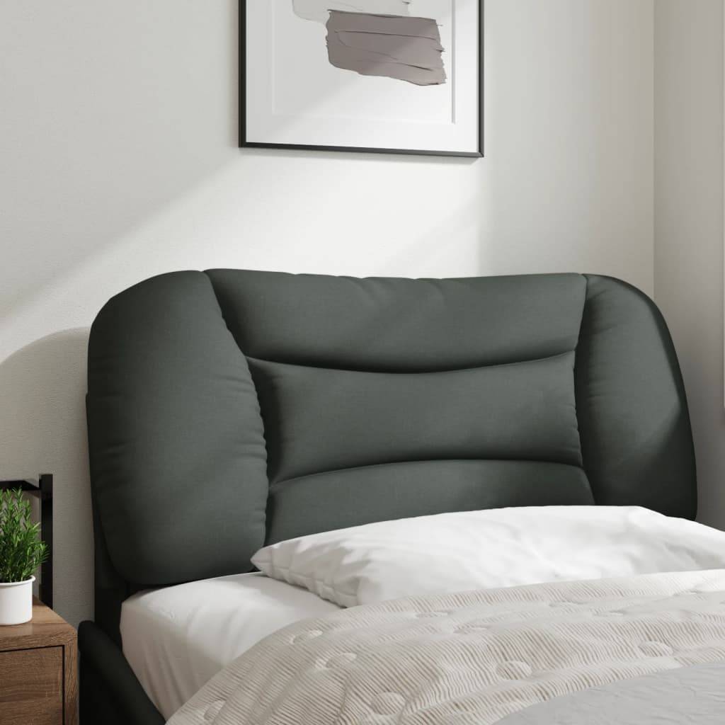 vidaXL Kopfteil-Kissen Dunkelgrau 90 cm Stoff