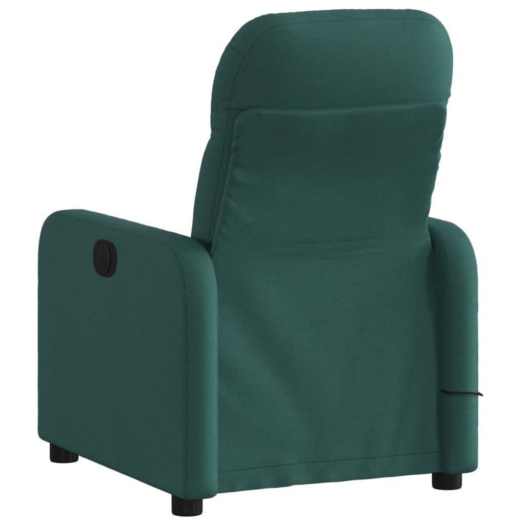 vidaXL Massagesessel Elektrisch Dunkelgrün Stoff