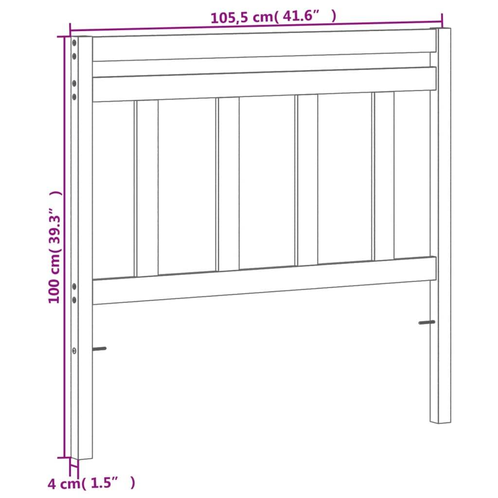 vidaXL Kopfteil Wachsbraun 100 cm Massivholz Kiefer