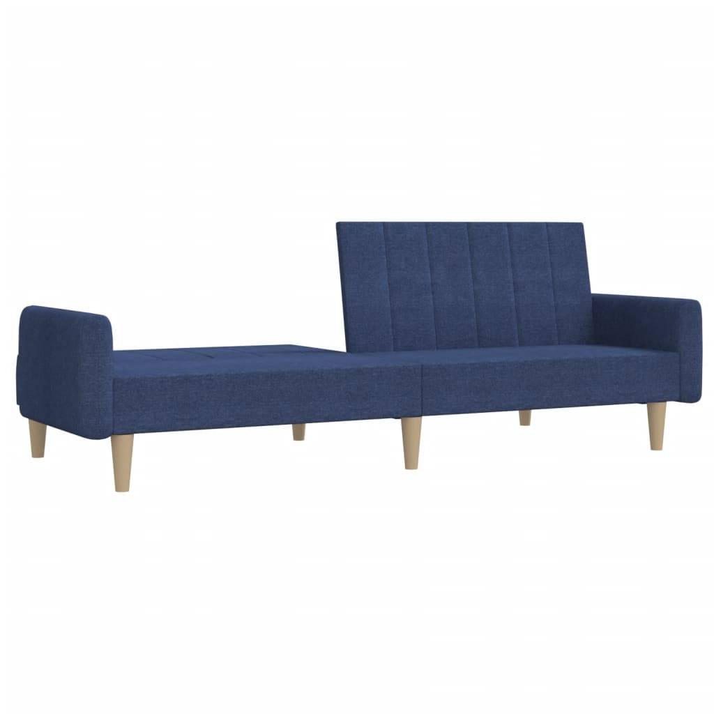 vidaXL Schlafsofa 2-Sitzer Blau Stoff