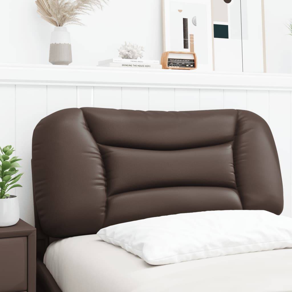 vidaXL Kopfteil-Kissen Braun 80 cm Kunstleder