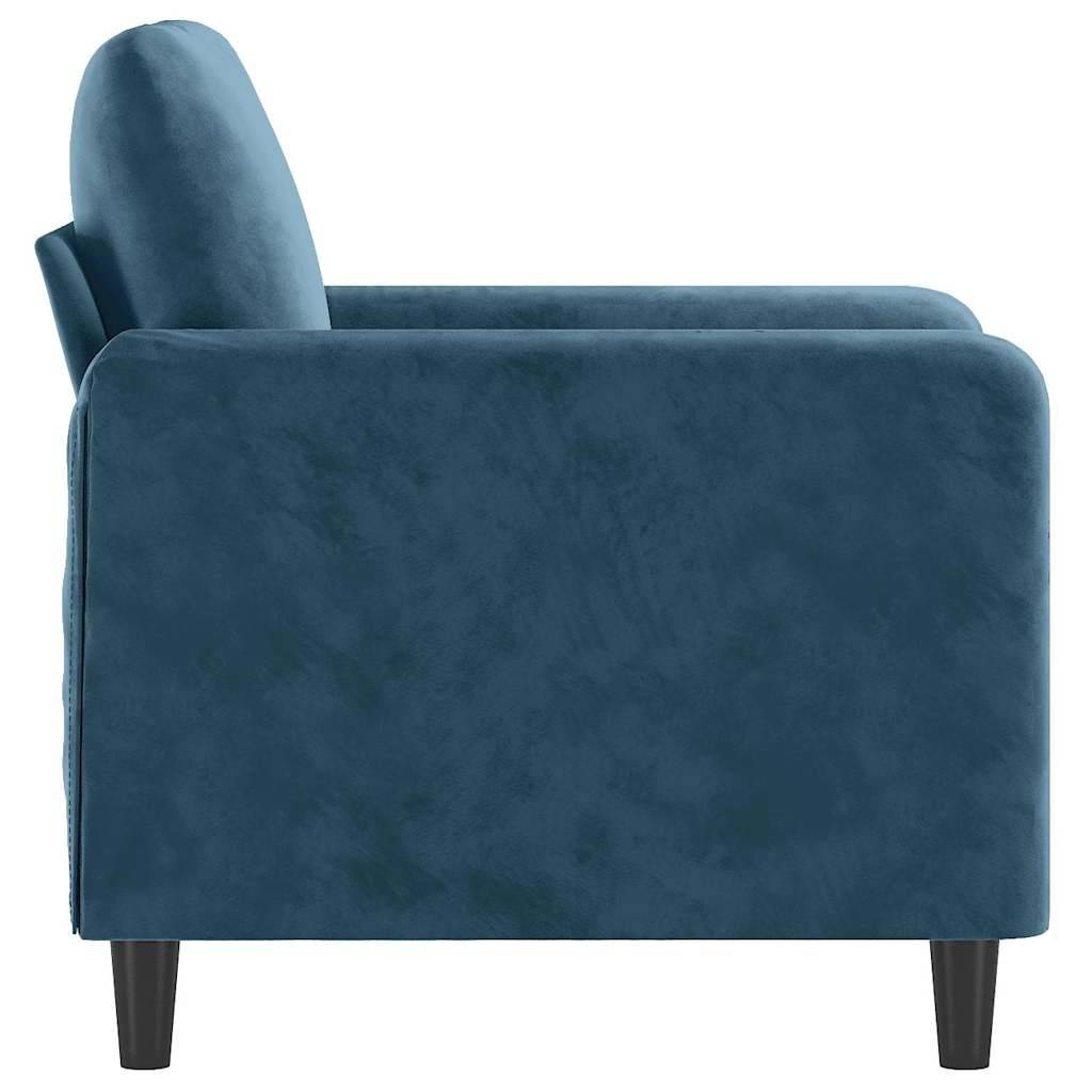 vidaXL Sessel Blau 60 cm Samt