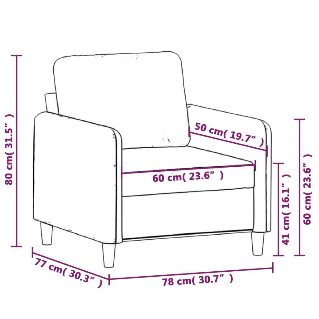 vidaXL Sessel Blau 60 cm Samt