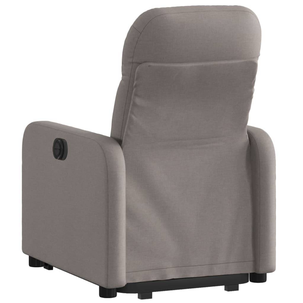 vidaXL Relaxsessel mit Aufstehhilfe Elektrisch Taupe Stoff