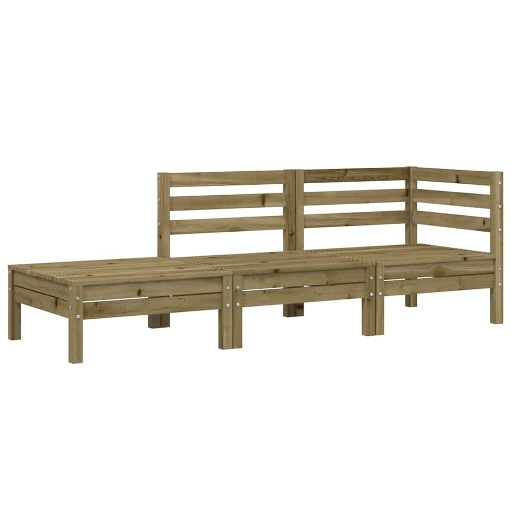 vidaXL Gartensofa 3-Sitzer Kiefernholz Imprägniert