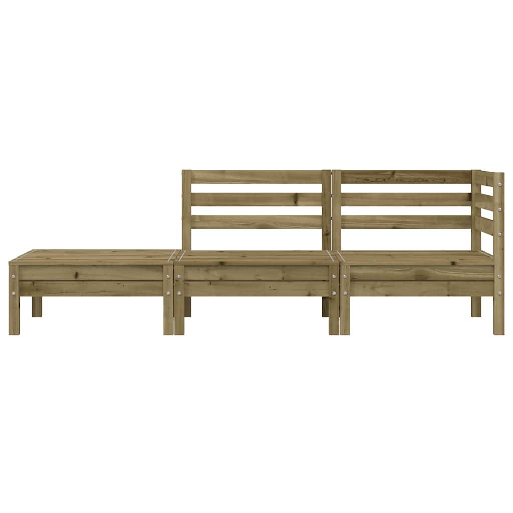 vidaXL Gartensofa 3-Sitzer Kiefernholz Imprägniert