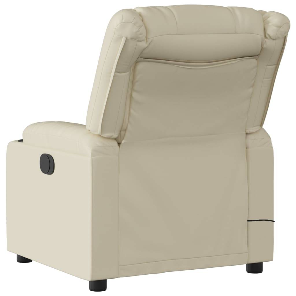 vidaXL Massagesessel Creme Kunstleder