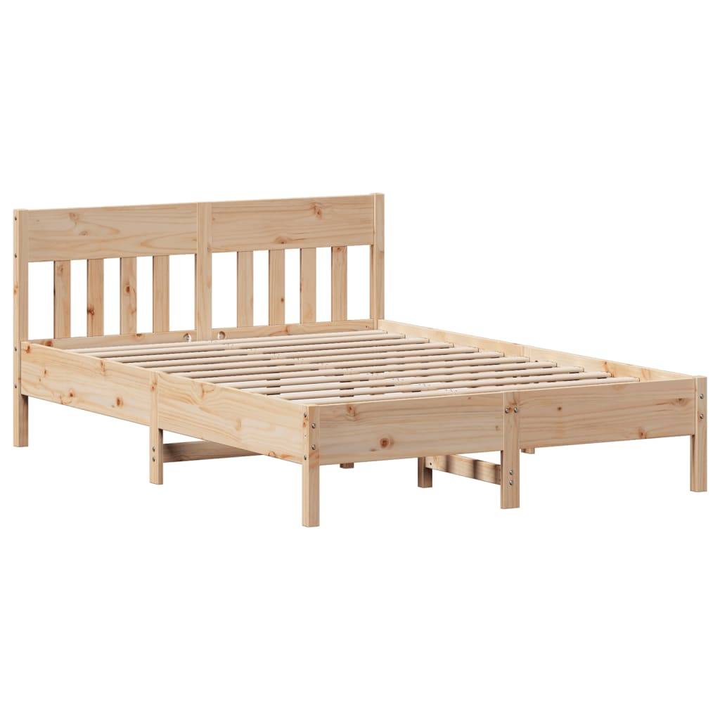 vidaXL Massivholzbett ohne Matratze 140x190 cm Kiefernholz