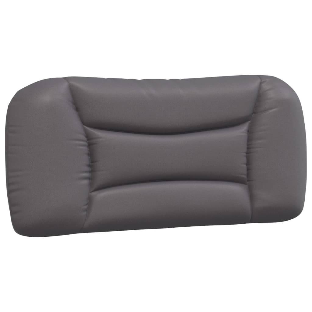 vidaXL Kopfteil-Kissen Grau 80 cm Kunstleder