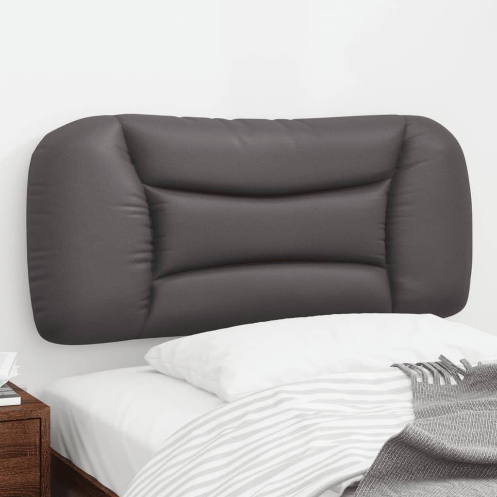vidaXL Kopfteil-Kissen Grau 80 cm Kunstleder
