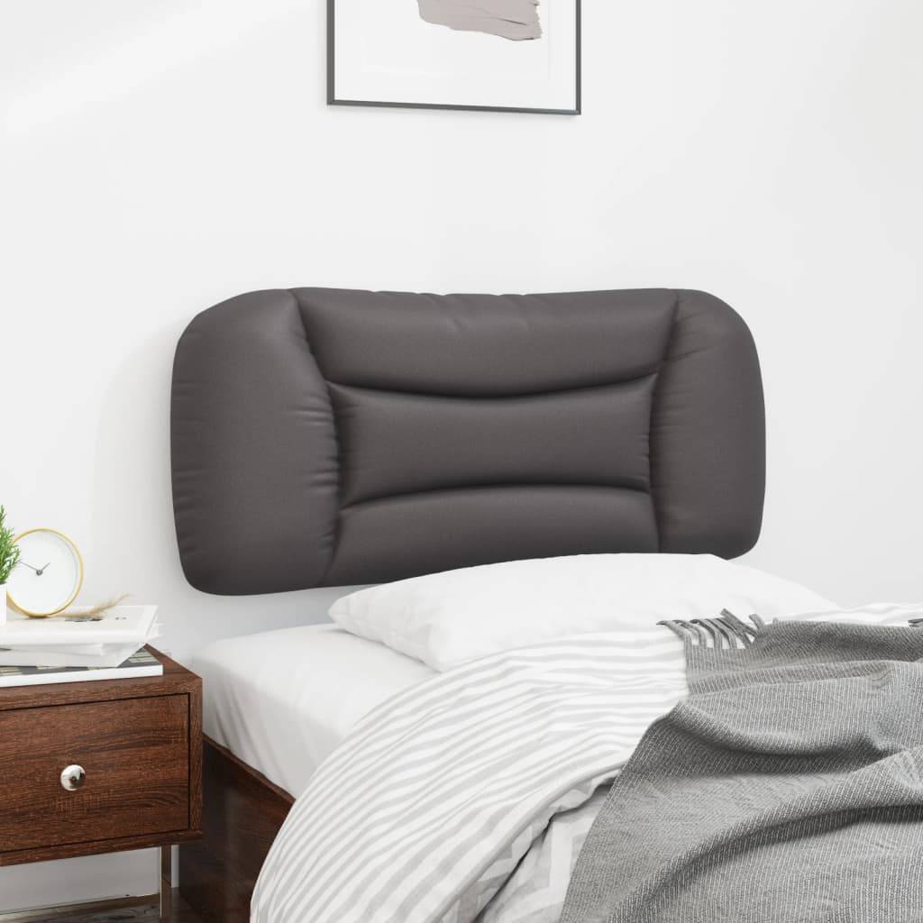 vidaXL Kopfteil-Kissen Grau 80 cm Kunstleder